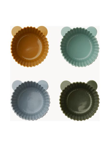 Muffinbekers Jerry, set van 12, Siliconen, Lichtbruin, lichtblauw, groentinten, Ø 7 x H 4 cm