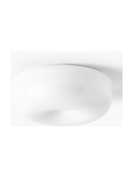 Plafonnier LED Pouff, Plastique, laqué, Blanc, Ø 32 x haut. 12 cm