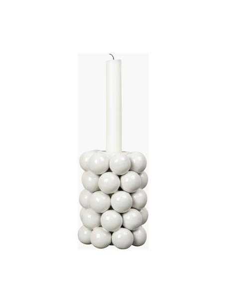 Candelabro Globe, Gres, Blanco, Ø 10 x Al 14 cm