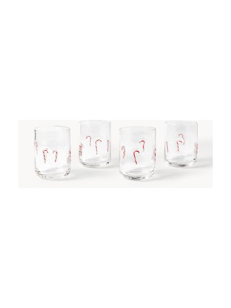 Szklanka ze szkła dmuchanego Candy, 4 szt., Szkło, Transparentny, S 8 x W 11 cm, 370 ml