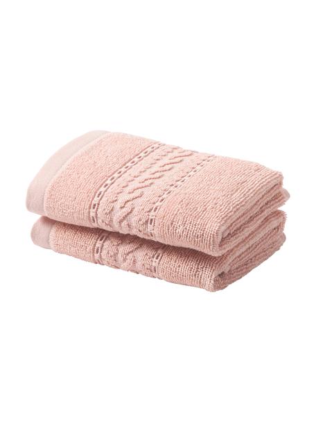 Serviette de toilette Cordelia, 100 % coton, certifié BCI

Grammage léger 420 g/m²

Le matériau est certifié STANDARD 100 OEKO-TEX®, 8135CIT, CITEVE, Rose, Serviettes invité, larg. 30 x long. 50 cm , 2 pièces