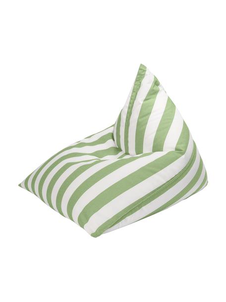 Outdoor zitzak Calypso, Bekleding: 100 % polypropyleen, uv-b, Groen, wit, B 115 x H 90 cm