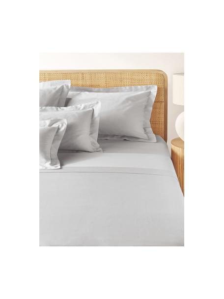 Sábana encimera de satén Premium, Gris claro, Cama 90 cm (180 x 280 cm)