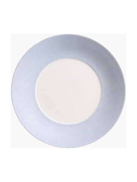 Ručně vyrobené snídaňové talíře z porcelánu Cosmopolitan, 2 ks, Porcelán, Bílá, světle modrá, Ø 23 cm