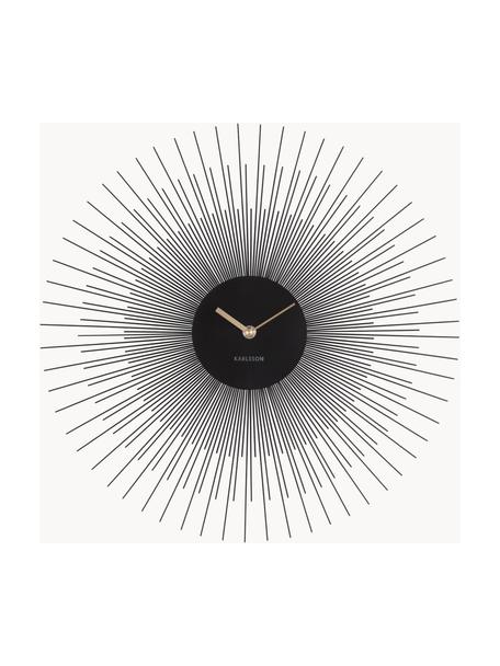 Reloj de pared Peony, Metal recubierto, Negro, Ø 45 cm