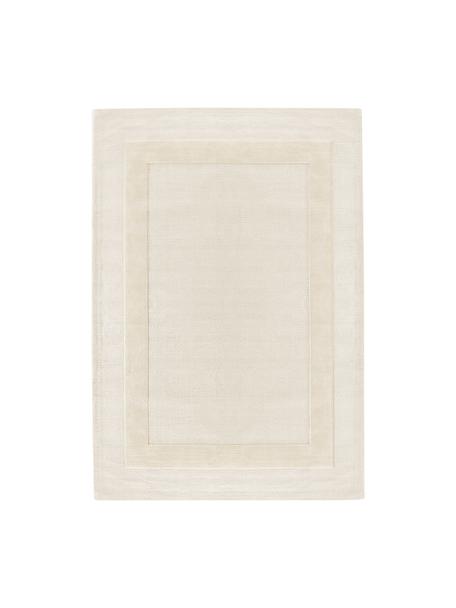 Tapis en coton tissé main Dania, 100 % coton, Blanc crème, larg. 80 x long. 150 cm (taille XS)