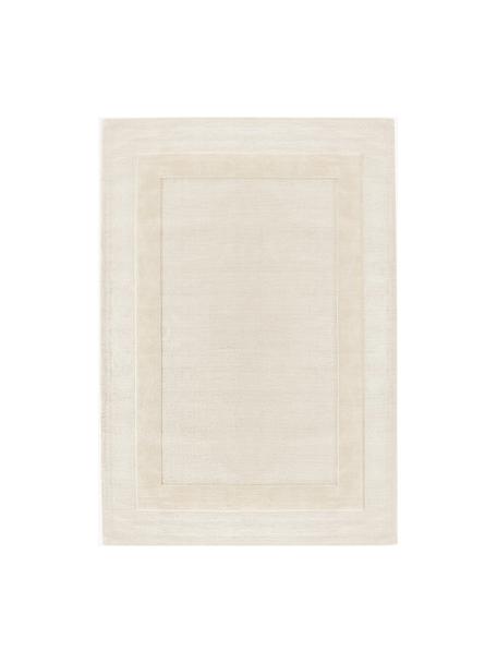 Tappeto in cotone tessuto a mano con motivo a rilievo Dania, 100% cotone, Bianco crema, Larg. 80 x Lung. 150 cm (taglia XS)