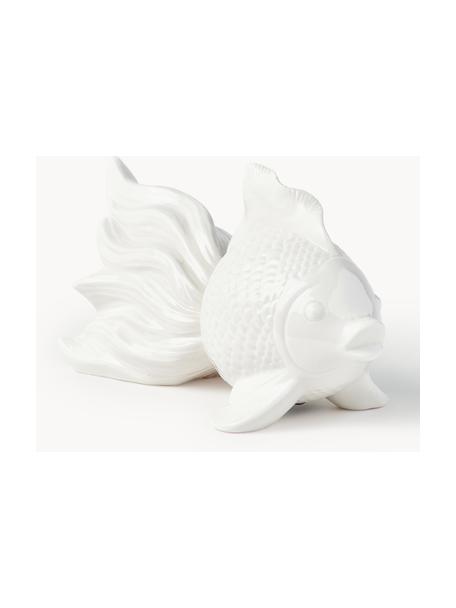 Figura decorativa de porcelana Favignana, Porcelana, Blanco Off White, An 26 x Al 14 cm