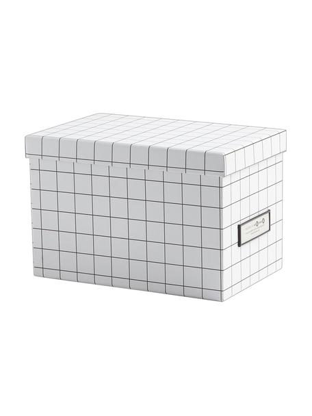 Aufbewahrungsboxen Kristina, 2 Stück, Box: fester, laminierter Karto, Weiß, Schwarz, B 22 x H 15 cm