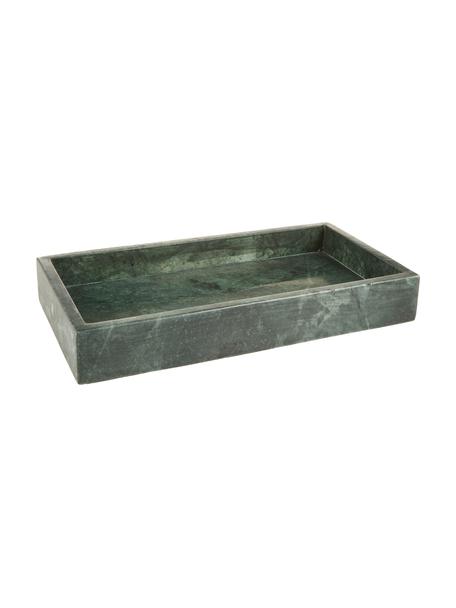 Klein decoratief dienblad Venice van marmer, Marmer, Groen, gemarmerd, B 30 x D 15 cm