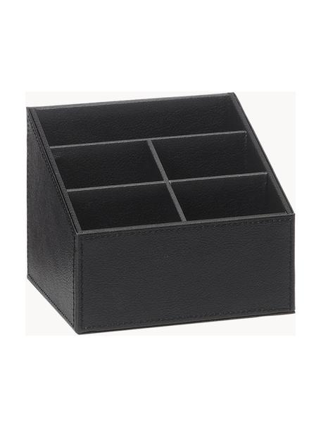 Organiseur bureau en cuir synthétique Bartolo, Noir, larg. 17 x prof. 14 cm