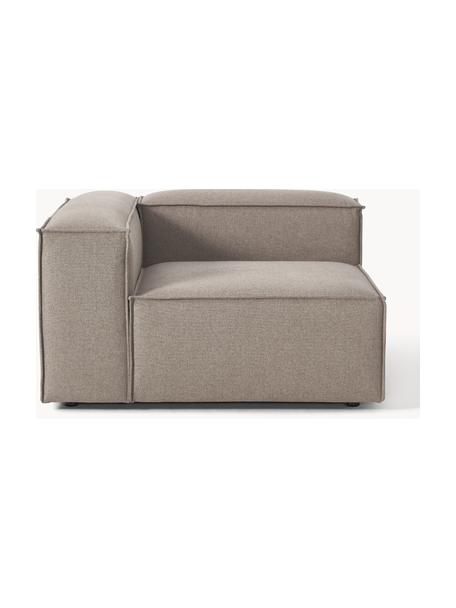 Módulo de esquina sofá Lennon, Tapizado: 100% poliéster Alta resis, Estructura: madera de pino maciza, co, Patas: plástico Este producto es, Tejido taupe, An 119 x F 119 cm, chaise longue izquierda