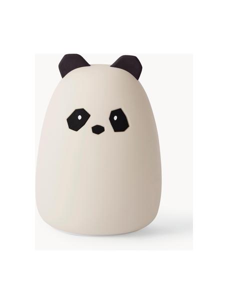 Dekorativní LED lampa Winston Panda, 100 % silikon, bez obsahu BPA, Světle béžová, černá, Ø 11 cm, V 14 cm