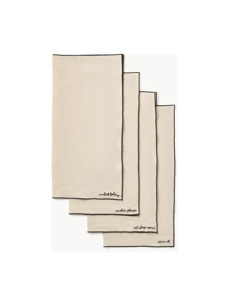 Leinen-Servietten Cosmo mit Stickerei, 4 Stück, 100 % Leinen

Das in diesem Produkt verwendete Material ist schadstoffgeprüft und zertifiziert nach STANDARD 100 by OEKO-TEX®, 4854CIT, CITEVE., Hellbeige, B 45 x L 45 cm