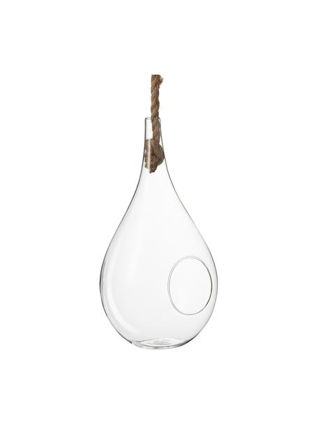 Hängender Pflanzentopf Tear, Transparent, Ø 20 x H 39 cm