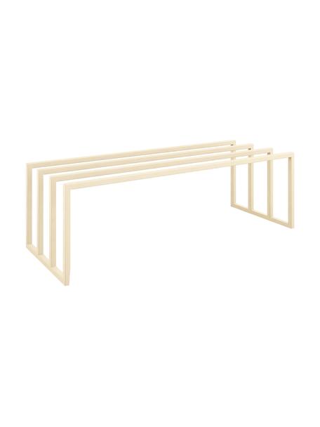 Kovový botník Bovi, Práškově lakovaná ocel, Béžová, Š 80 cm, V 25 cm