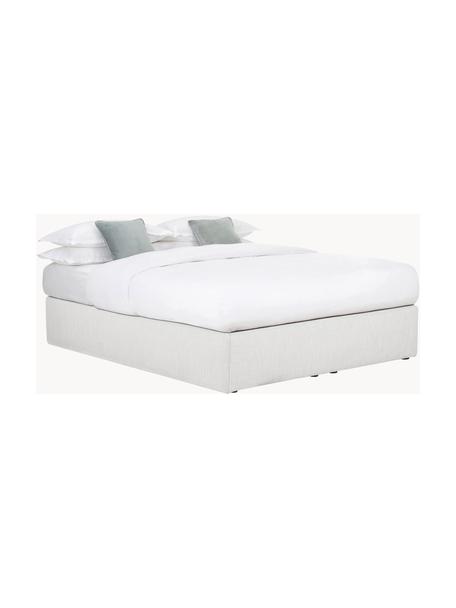 Cama continental Enya, Patas: plástico Este producto es, Tejido gris claro, An 160 x L 200 cm, dureza H2