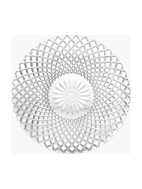 Piatto da portata in vetro trasparente con superfice strutturata Imperial, Ø 25 cm, Vetro, Trasparente, Ø 25 cm