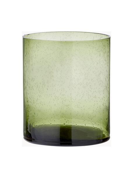 Jarrón de vidrio Salon, 20 cm, Vidrio, Verde transparente, Ø 17 x Al 20 cm