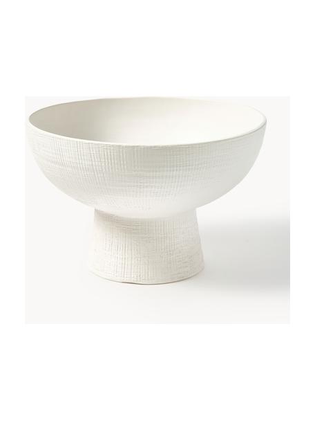 Coupe décorative Benedita, haut. 20 cm, Grès, mat, Blanc cassé, Ø 31 x haut. 20 cm