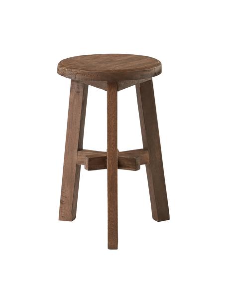 Stolička z akáciového dřeva Dingklik, Akáciové dřevo, mořené, Akáciové dřevo, tmavě hnědě mořené, Ø 35 cm, V 50 cm