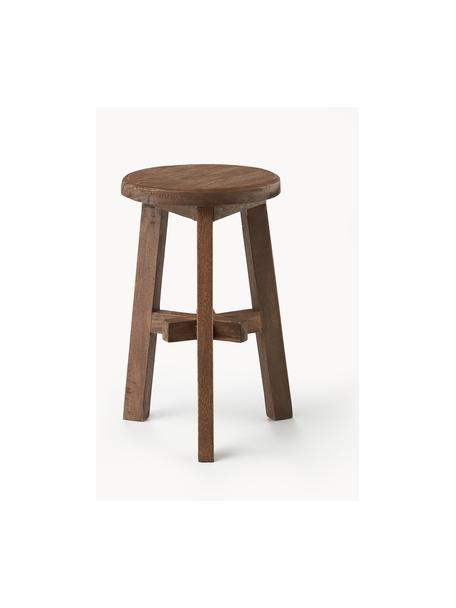 Stolička z akáciového dřeva Dingklik, Akáciové dřevo, mořené, Akáciové dřevo, tmavě hnědě mořené, Ø 35 cm, V 50 cm