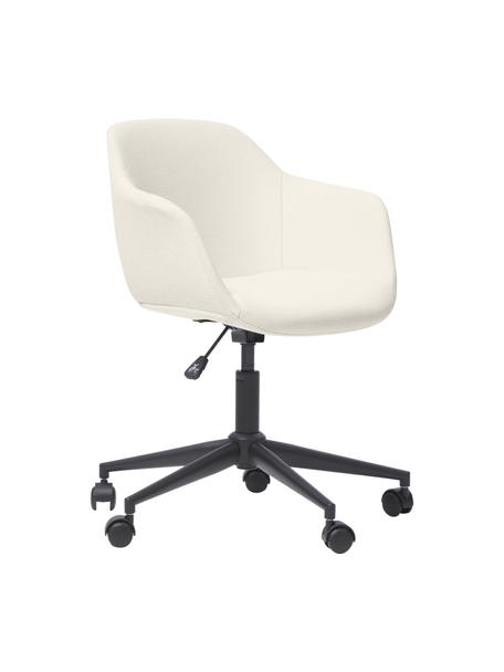 Čalouněná kancelářská otočná židle s úzkým skořepinovým sedákem Fiji, Bílá, Š 66 cm, H 66 cm