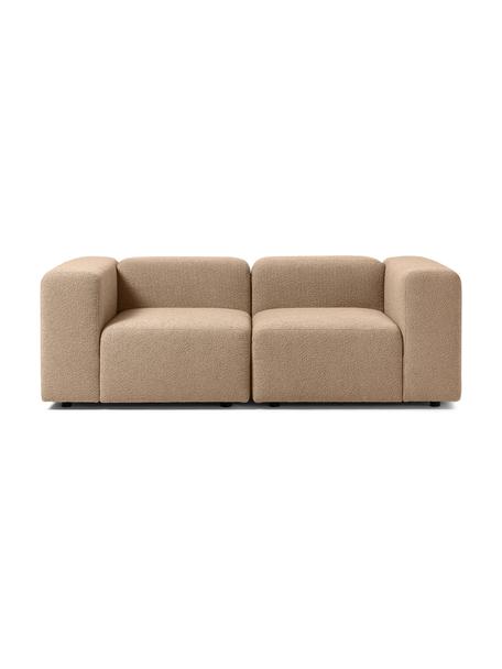 Modulares Bouclé-Sofa Lena (3-Sitzer), Bezug: Bouclé (93 % Polyester, 6, Gestell: Kiefernholz, Schichtholz,, Bouclé Sandfarben, B 209 x T 106 cm