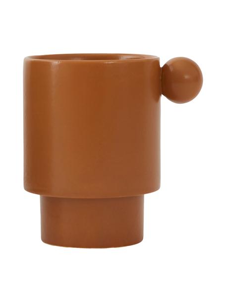 Tasse Inka aus Porzellan, Porzellan, Braun, Ø 8 x H 10 cm, 320 ml