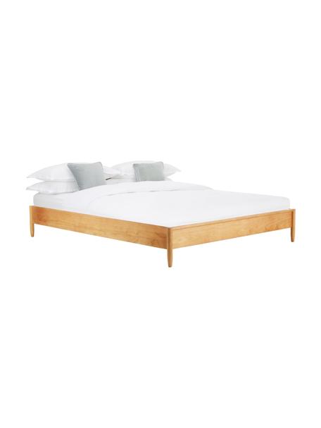 Łóżko z litego drewna sosnowego bez zagłówka Windsor, Lite drewno sosnowe z certyfikatem FSC, Jasne drewno sosnowe, S 140 x D 200 cm