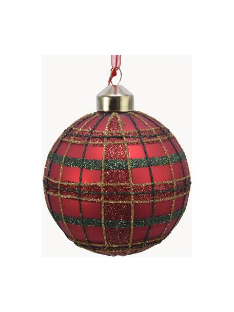 Boule de Noël Trio Ø 8 cm, 3 pièces, Rouge, vert, couleur dorée, Ø 8 cm