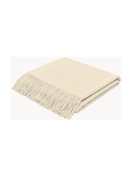 Plaid léger en laine d'alpaga Luxury, Blanc cassé, larg. 130 x long. 200 cm