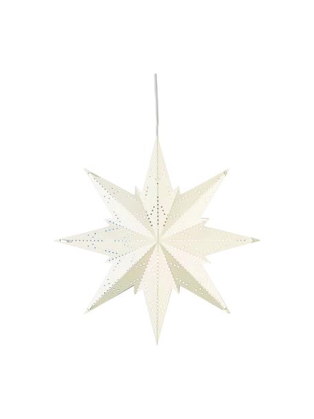 Estrella luminosa de metal Karina, Cable: plástico, Blanco, Ø 25 cm