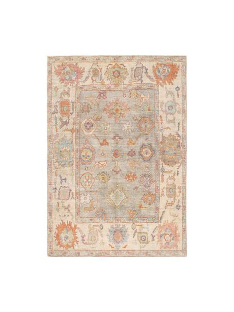 Vloerkleed Mara met ornament patroon, 100% polyester, Beige- en oranjetinten, B 80 x L 150 cm (maat XS)