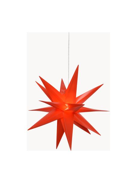 Estrella luminosa LED Zing, a pilas, Cable: plástico, Rojo, Ø 30 cm