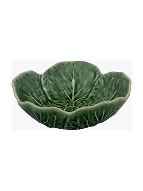 Cuencos artesanales Cabbage, 2 uds., Cerámica de gres, Verde oscuro, Ø 12 x Al 5 cm