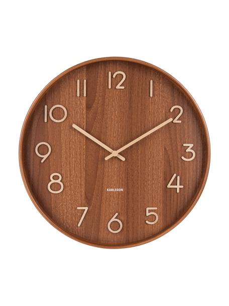 Nástěnné hodiny Pure, Dřevo, Hnědá, béžová, Ø 60 cm