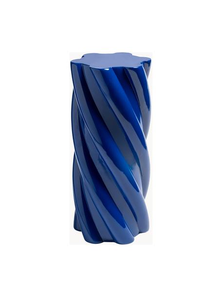 Odkládací stolek Marshmallow, Skleněné vlákno, Tmavě modrá, Ø 25 cm, V 55 cm