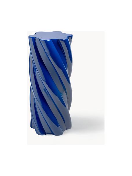 Stolik pomocniczy Marshmallow, Włókno szklane, Ciemny niebieski, S 25 x W 55 cm