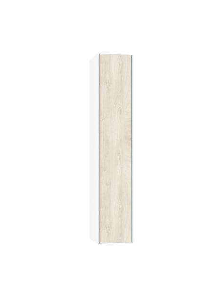 Vysoká kúpeľňová skrinka Ago,  Š 25 cm, Biela, vzhľad dubového dreva, Š 25 x V 130 cm