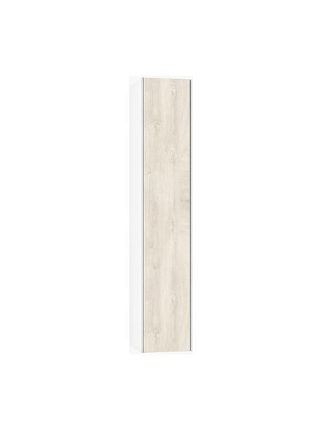Vysoká koupelnová skříňka Ago, Š 25 cm, Vzhled dubového dřeva, bílá, Š 25 cm, V 130 cm