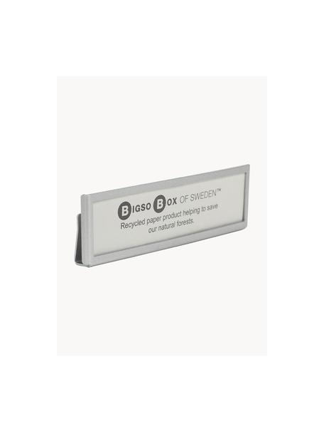 Etikettenhalter-Clips Label, 4 Stück, Metall, beschichtet, Silberfarben, B 7 x H 2 cm
