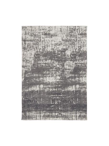 Tapis vintage coton tissé main Luise, Tons gris et blancs, larg. 80 x long. 150 cm (taille XS)