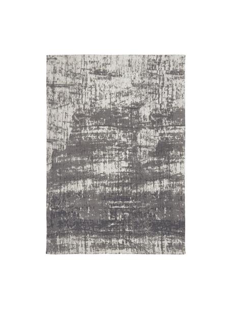 Tapis vintage coton tissé main Luise, Tons gris et blancs, larg. 80 x long. 150 cm (taille XS)