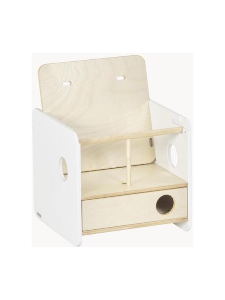 Silla infantil de madera Nuun, Tablero de fibras de densidad media (MDF), Madera, blanco, An 36 x F 36 cm