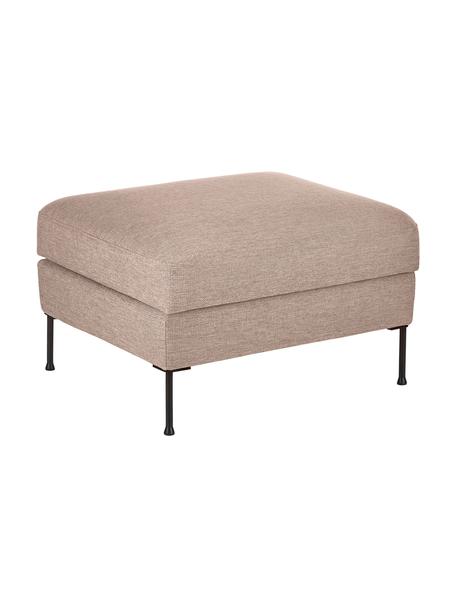 Tabouret de canapé en velours avec rangement Cucita, Tissu taupe, larg. 75 x haut. 46 cm