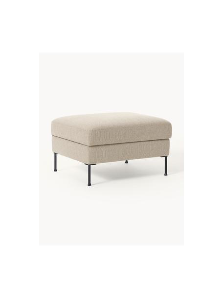 Pouf avec rangement Cucita, Tissu beige, larg. 75 x prof. 65 cm