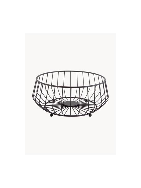 Panier de rangement Linea, Métal, enduit, Noir, Ø 30 x haut. 15 cm