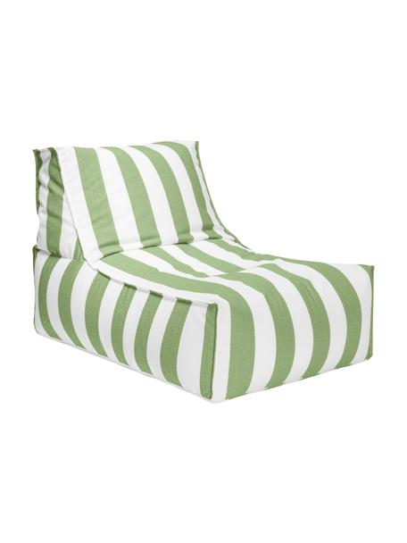 Venkovní sedací vak Korfu, Zelená, bílá, Š 65 cm, H 100 cm