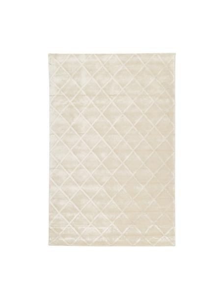 Ręcznie tuftowany dywan z wiskozy Shiny, Kremowy, S 80 x D 150 cm (Rozmiar XS)